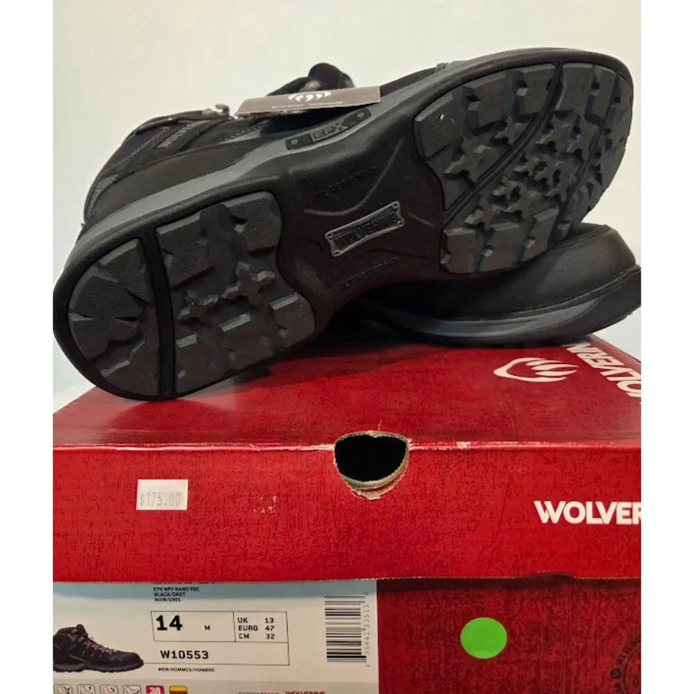 Wolverine Edge LX Waterproof Work Boots Black Size 14 M W10553 New